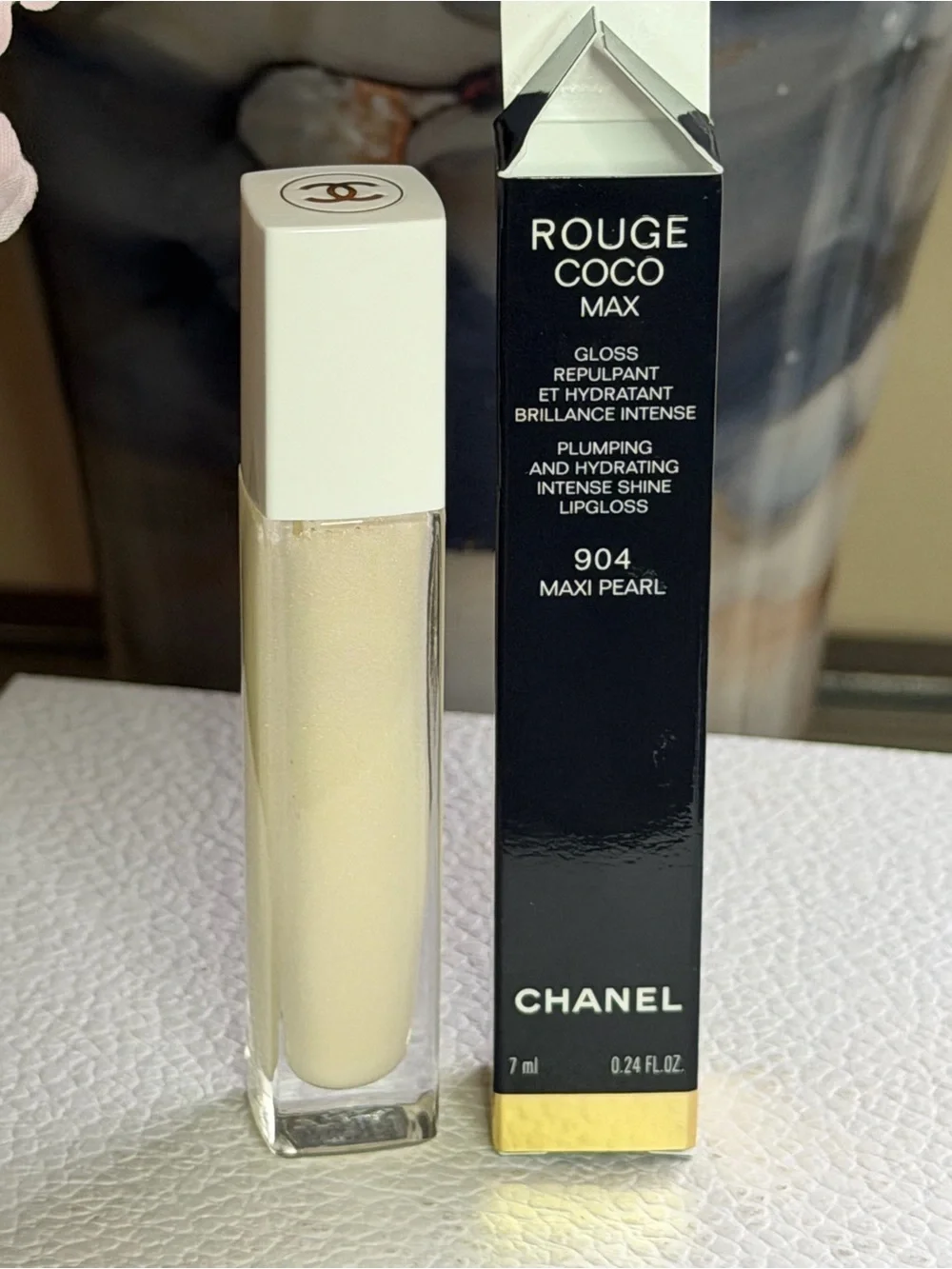 CHANEL Rouge Coco Max Lipgloss 904 Maxi Pearl -